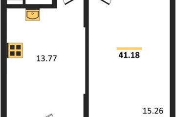 Фото №1: 1-комнатная квартира 41 м², 1/8 эт. - Северская, мкр. ЖК Цветной Бульвар,
