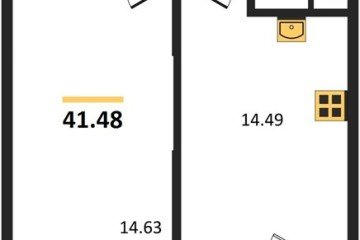 Фото №1: 1-комнатная квартира 41 м², 1/8 эт. - Северская, мкр. ЖК Цветной Бульвар,