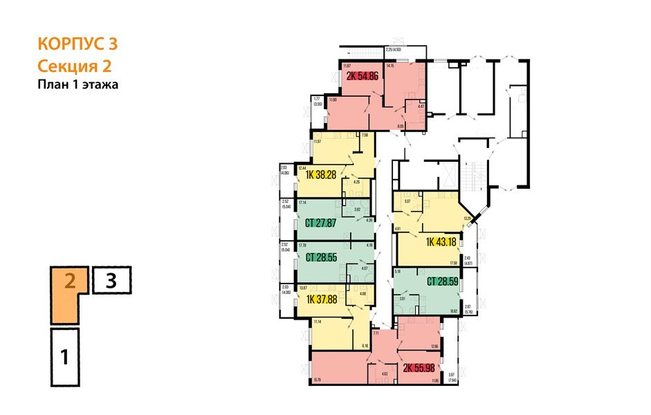 Фото №8: 2-комнатная квартира 56&nbsp;м², 1/8&nbsp;эт. - Северская, мкр. ЖК Цветной Бульвар