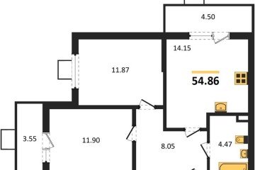 Фото №1: 2-комнатная квартира 55 м², 1/8 эт. - Северская, мкр. ЖК Цветной Бульвар,