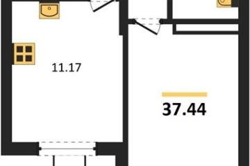 Фото №1: 1-комнатная квартира 37 м², 5/8 эт. - Северская, мкр. ЖК Цветной Бульвар,