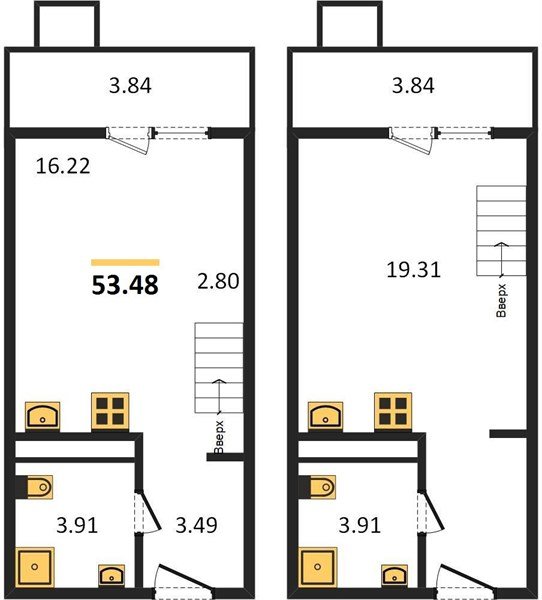 Фото №1: 1-комнатная квартира 54&nbsp;м², 7/8&nbsp;эт. - Северская, мкр. ЖК Цветной Бульвар