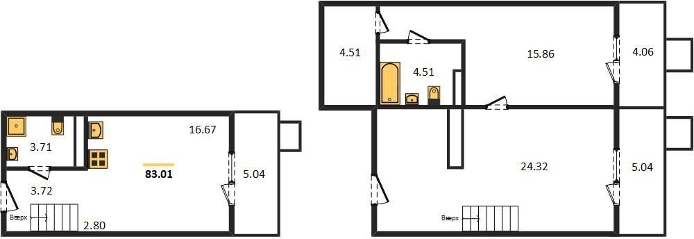 Фото №1: 2-комнатная квартира 83&nbsp;м², 7/8&nbsp;эт. - Северская, мкр. ЖК Цветной Бульвар