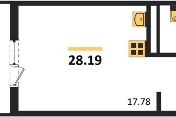 Фото №1: Студия 28&nbsp;м², 2/8&nbsp;эт. - Северская, мкр. ЖК Цветной Бульвар, 
