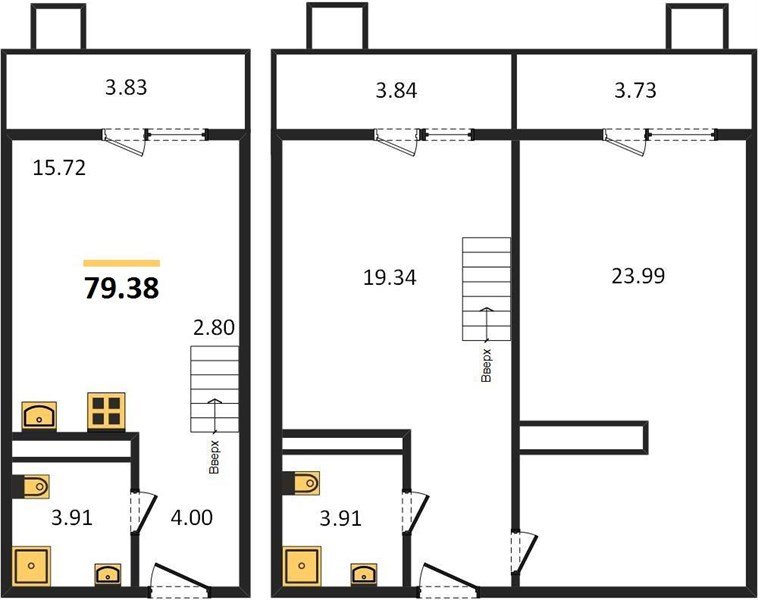 Фото №1: 2-комнатная квартира 79&nbsp;м², 7/8&nbsp;эт. - Северская, мкр. ЖК Цветной Бульвар