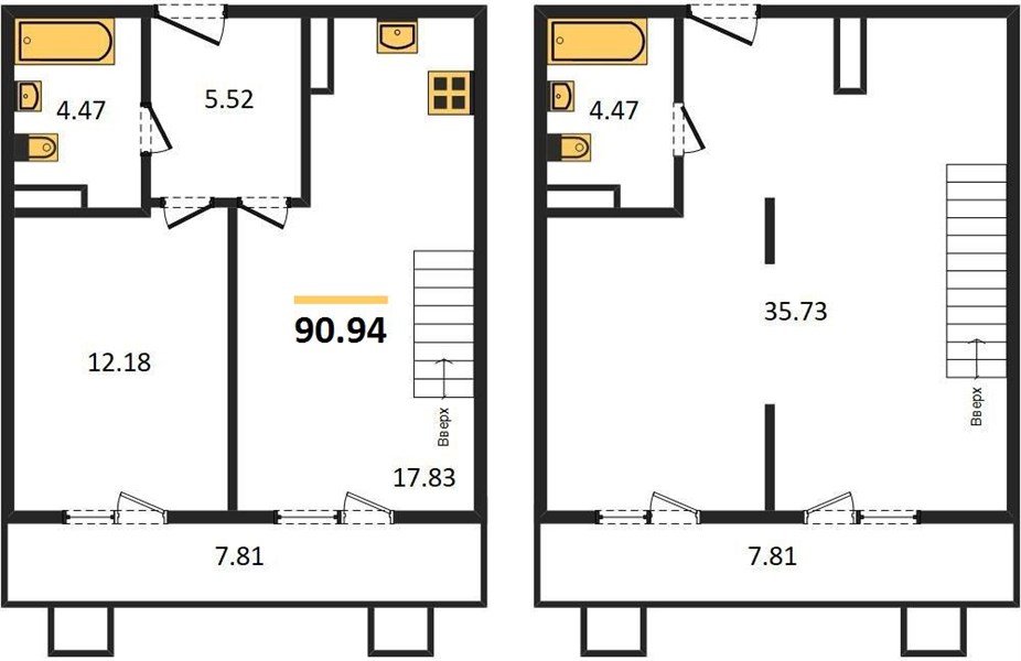Фото №1: 2-комнатная квартира 90&nbsp;м², 7/8&nbsp;эт. - Северская, мкр. ЖК Цветной Бульвар