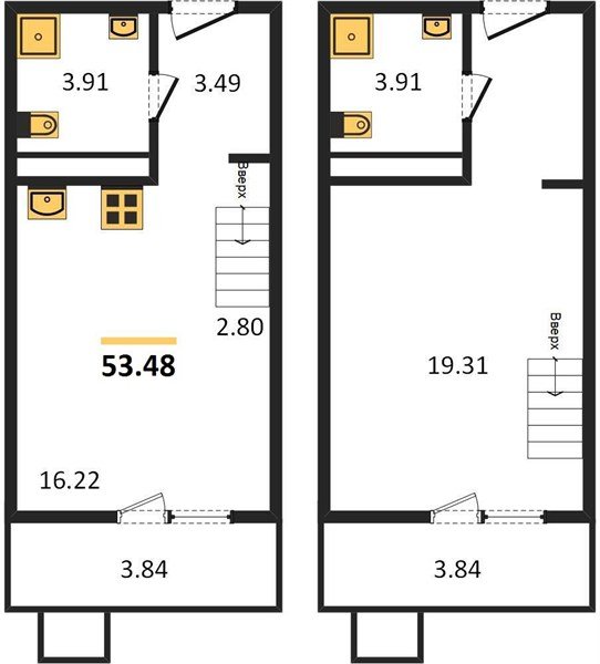 Фото №1: 1-комнатная квартира 53&nbsp;м², 7/8&nbsp;эт. - Северская, мкр. ЖК Цветной Бульвар