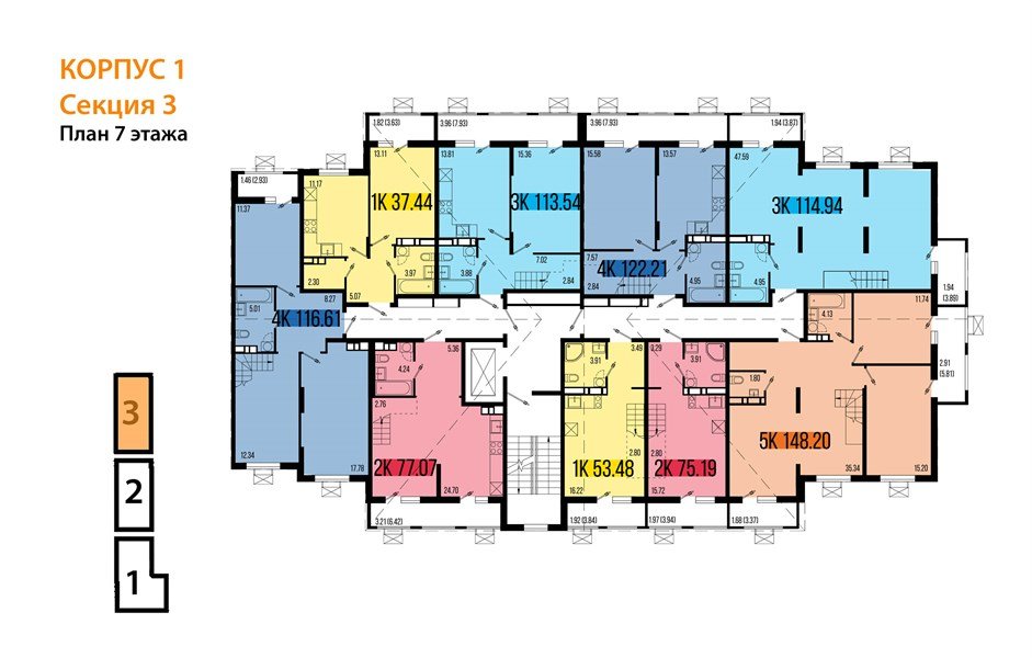 Фото №8: 1-комнатная квартира 53&nbsp;м², 7/8&nbsp;эт. - Северская, мкр. ЖК Цветной Бульвар