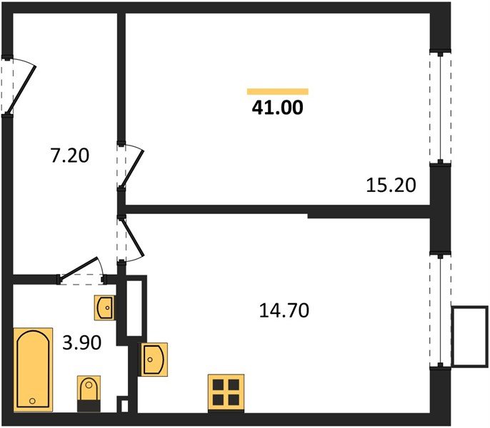 Фото №1: 1-комнатная квартира 41&nbsp;м², 6/18&nbsp;эт. - Краснодар, Прикубанский внутригородской округ, мкр. Парк Победы
