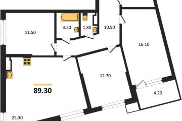 Фото №1: 3-комнатная квартира 89 м², 10/18 эт. - Краснодар, мкр. Парк Победы,