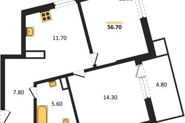 Фото №1: 2-комнатная квартира 55 м², 18/18 эт. - Краснодар, мкр. Парк Победы,