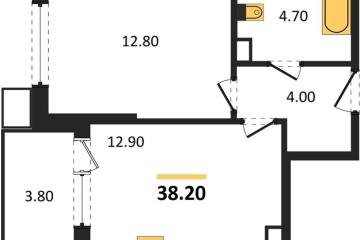 Фото №1: 1-комнатная квартира 38 м², 5/18 эт. - Краснодар, мкр. Парк Победы,