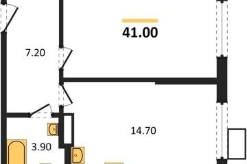 Фото №1: 1-комнатная квартира 41 м², 5/18 эт. - Краснодар, мкр. Парк Победы,