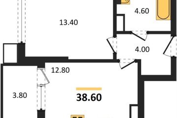 Фото №1: 1-комнатная квартира 38 м², 18/18 эт. - Краснодар, мкр. Парк Победы,
