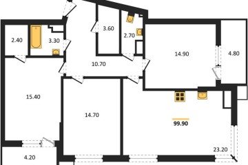 Фото №1: 3-комнатная квартира 99 м², 10/18 эт. - Краснодар, мкр. Парк Победы,