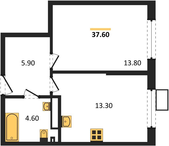 Фото №1: 1-комнатная квартира 37&nbsp;м², 11/18&nbsp;эт. - Краснодар, Прикубанский внутригородской округ, мкр. Парк Победы
