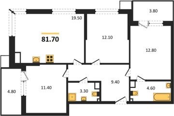 Фото №1: 3-комнатная квартира 81 м², 4/9 эт. - Краснодар, мкр. Парк Победы,