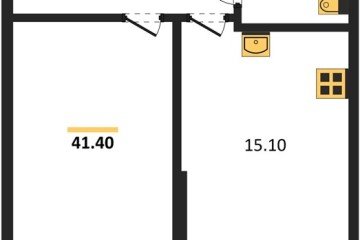 Фото №1: 1-комнатная квартира 41 м², 2/18 эт. - Краснодар, мкр. Парк Победы,