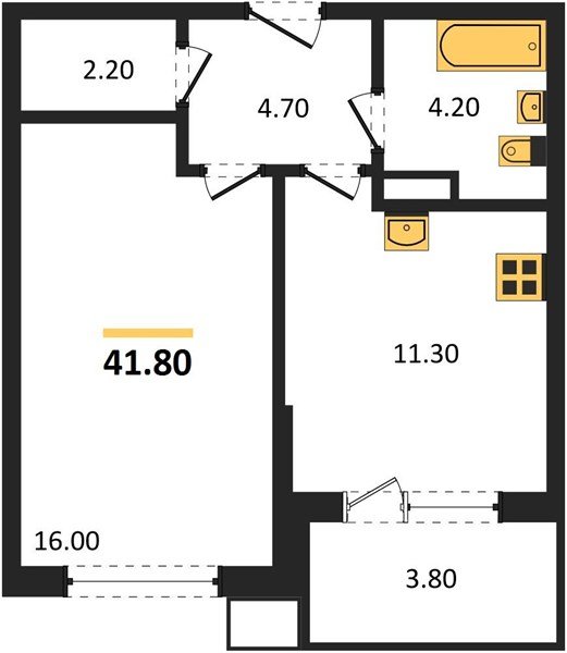 Фото №1: 1-комнатная квартира 41&nbsp;м², 5/18&nbsp;эт. - Краснодар, Прикубанский внутригородской округ, мкр. Парк Победы