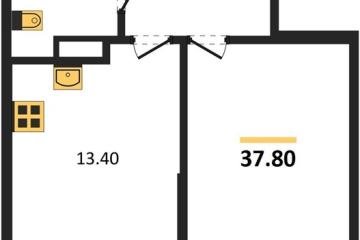 Фото №1: 1-комнатная квартира 37 м², 7/18 эт. - Краснодар, мкр. Парк Победы,