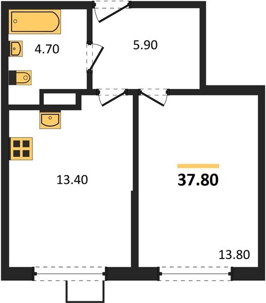 Фото №1: 1-комнатная квартира 37&nbsp;м², 7/18&nbsp;эт. - Краснодар, Прикубанский внутригородской округ, мкр. Парк Победы