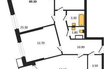 Фото №1: 2-комнатная квартира 89 м², 13/18 эт. - Краснодар, мкр. Парк Победы,
