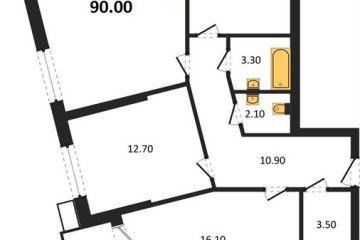 Фото №1: 3-комнатная квартира 90 м², 2/18 эт. - Краснодар, мкр. Парк Победы,