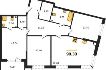 Фото №1: 3-комнатная квартира 90 м², 2/18 эт. - Краснодар, мкр. Парк Победы,