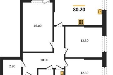 Фото №1: 3-комнатная квартира 80 м², 2/18 эт. - Краснодар, мкр. Парк Победы,