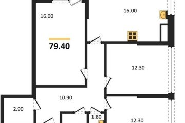 Фото №1: 3-комнатная квартира 79 м², 17/18 эт. - Краснодар, мкр. Парк Победы,