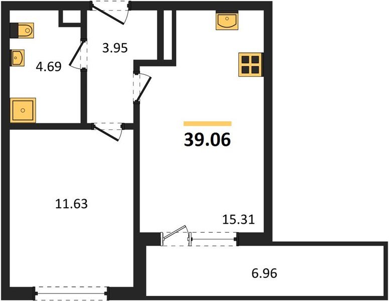 Фото №1: 1-комнатная квартира 38&nbsp;м², 9/9&nbsp;эт. - Краснодар, Прикубанский внутригородской округ, мкр. жилой комплекс Друзья