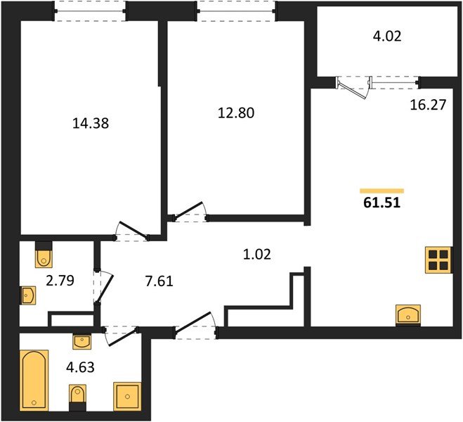 Фото №1: 2-комнатная квартира 60&nbsp;м², 5/9&nbsp;эт. - Краснодар, Прикубанский внутригородской округ, мкр. жилой комплекс Друзья