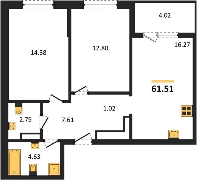 Фото №1: 2-комнатная квартира 60&nbsp;м², 6/9&nbsp;эт. - Краснодар, Прикубанский внутригородской округ, мкр. жилой комплекс Друзья
