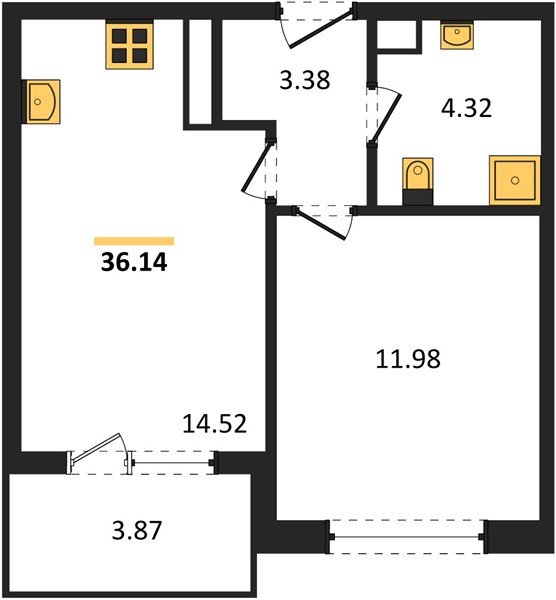 Фото №1: 1-комнатная квартира 35&nbsp;м², 6/9&nbsp;эт. - Краснодар, Прикубанский внутригородской округ, мкр. жилой комплекс Друзья