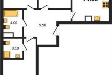 Фото №1: 3-комнатная квартира 78 м², 8/18 эт. - Краснодар, мкр. ЖК Первое Место, ул. Виктора Казанцева, 1.2лит1