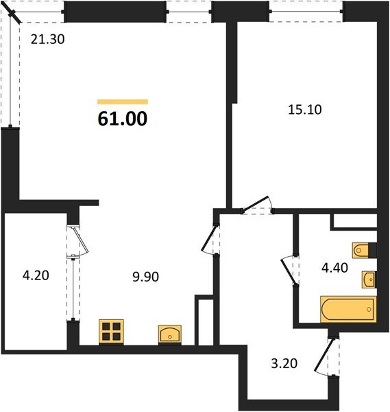 Фото №1: 1-комнатная квартира 63&nbsp;м², 4/18&nbsp;эт. - Краснодар, Карасунский внутригородской округ, мкр. ЖК Первое Место, ул. Виктора Казанцева, 1.2лит1