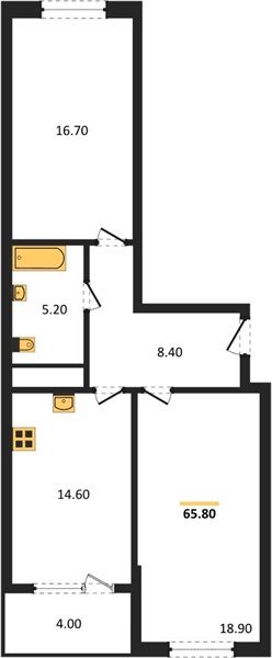 Фото №1: 2-комнатная квартира 67&nbsp;м², 8/18&nbsp;эт. - Краснодар, Карасунский внутригородской округ, мкр. ЖК Первое Место, ул. Виктора Казанцева, 1.2лит2