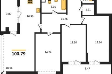 Фото №1: 3-комнатная квартира 108 м², 18/18 эт. - Знаменский, мкр. Родные Просторы,