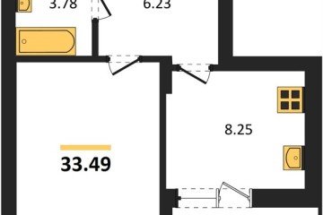 Фото №1: 1-комнатная квартира 35 м², 18/18 эт. - Знаменский, мкр. Родные Просторы,