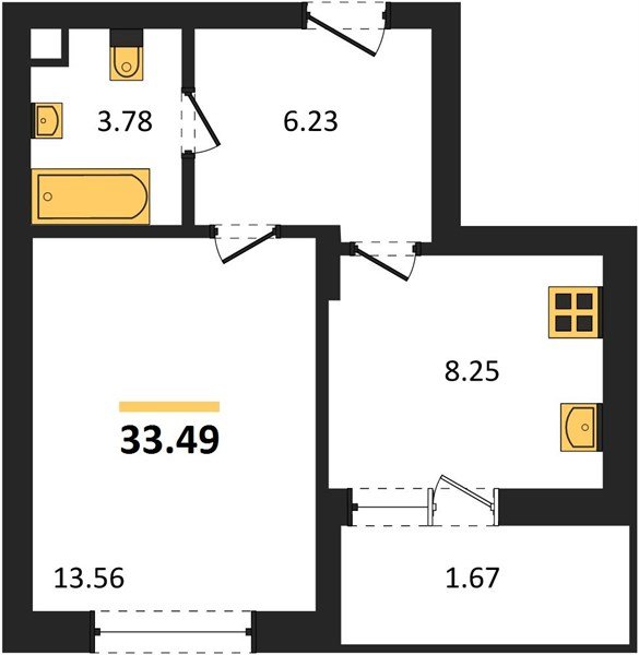 Фото №1: 1-комнатная квартира 35&nbsp;м², 18/18&nbsp;эт. - Знаменский, Карасунский внутригородской округ, мкр. Родные Просторы