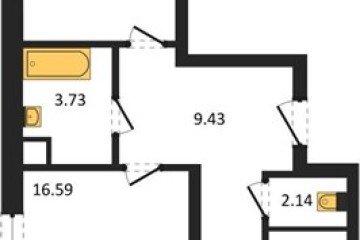 Фото №1: 2-комнатная квартира 72 м², 18/18 эт. - Знаменский, мкр. Родные Просторы,