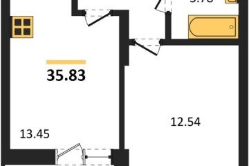 Фото №1: 1-комнатная квартира 36 м², 18/18 эт. - Знаменский, мкр. Родные Просторы,
