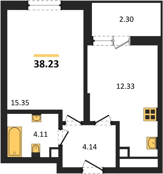 Фото №1: 1-комнатная квартира 39&nbsp;м², 18/18&nbsp;эт. - Знаменский, Карасунский внутригородской округ, мкр. Родные Просторы