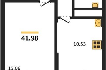 Фото №1: 1-комнатная квартира 46 м², 17/18 эт. - Знаменский, мкр. Родные Просторы,