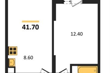 Фото №1: 1-комнатная квартира 43 м², 18/18 эт. - Знаменский, мкр. Родные Просторы,