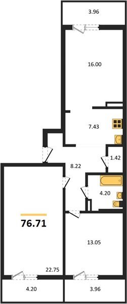 Фото №1: 2-комнатная квартира 85&nbsp;м², 3/9&nbsp;эт. - Краснодар, Прикубанский внутригородской округ, мкр. жилой комплекс Югге