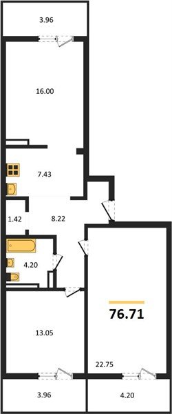 Фото №1: 2-комнатная квартира 85&nbsp;м², 9/9&nbsp;эт. - Краснодар, Прикубанский внутригородской округ, мкр. жилой комплекс Югге