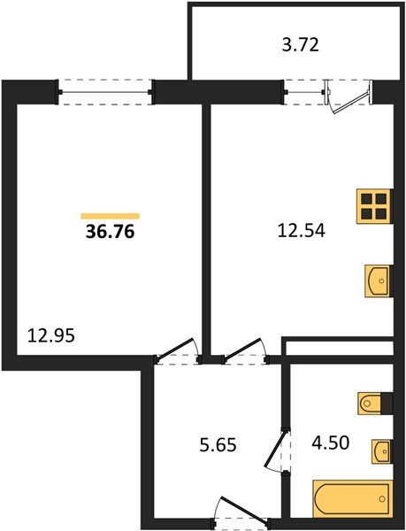 Фото №1: 1-комнатная квартира 39&nbsp;м², 9/9&nbsp;эт. - Краснодар, Прикубанский внутригородской округ, мкр. жилой комплекс Югге