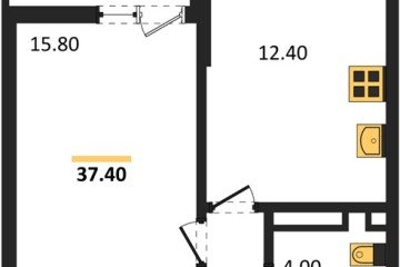 Фото №1: 1-комнатная квартира 37&nbsp;м², 8/9&nbsp;эт. - Майкоп, мкр. ЖК Звезды, 