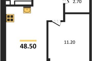 Фото №1: 1-комнатная квартира 48 м², 5/7 эт. - Майкоп, мкр. ЖК Звезды,